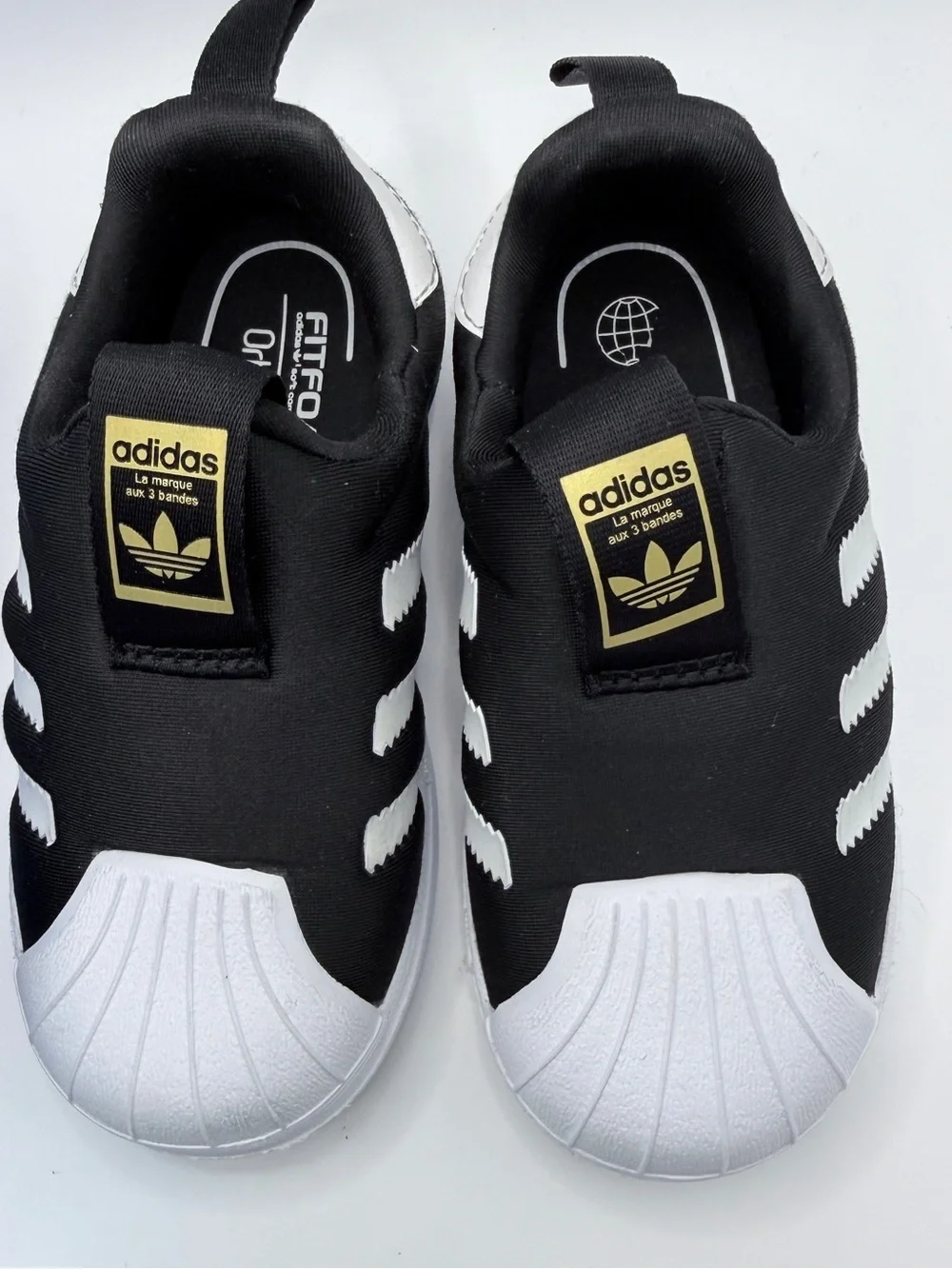 Adidas Toddler Superstar Slip-On Sneakers - Black & White